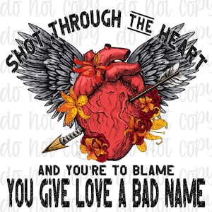 Shot through the heart png