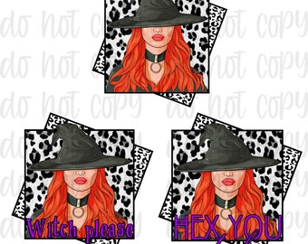 Witch with orange hair png
