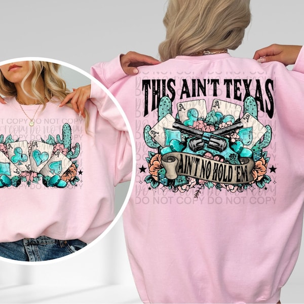 Dies ist nicht Texas | Ist nicht No Hold'em | Sublimationsdruck | PNG Download T-Shirt Design