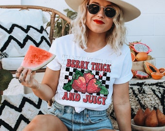 Berry Thick and Juicy Strawberry PNG Download, Digital Design, Sublimation File, SVG file for shirt makers, best selling funny shirts
