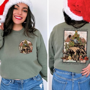 Giddy Up Jingle Horse Pick Up your Feet | Christmas | Western | Rodeo | Tee Design | PNG | Screen Print | Sublimation | Digital Cowboy