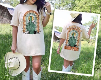 Go Sit on a Cactus | PNG Design | Digital Design | Tee Design | Sublimation | Digital Download