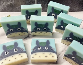 My Neighbor Totoro Soap, Handmade, Cold Process Soap, Design soap