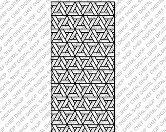 Arte de pared de patrón, archivo de corte láser, decoración de pared, archivos glowforge, archivos digitales, svg, pdf, ai, dxf, cdr y otros formatos (L0141)