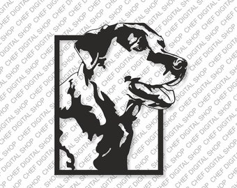 Dog Wall Art, Archivo de corte láser, Decoración de pared, Archivos Glowforge, Archivos digitales, Svg, Pdf, Ai, Dxf, CDR y otros formatos (L0075)