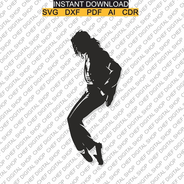 Michael Jackson Wall Art, Laser Cut File, Wall Decor, Glowforge Files, Digital Files, Svg, Pdf, Ai, Dxf, Cdr, And Other Formats (L0052)