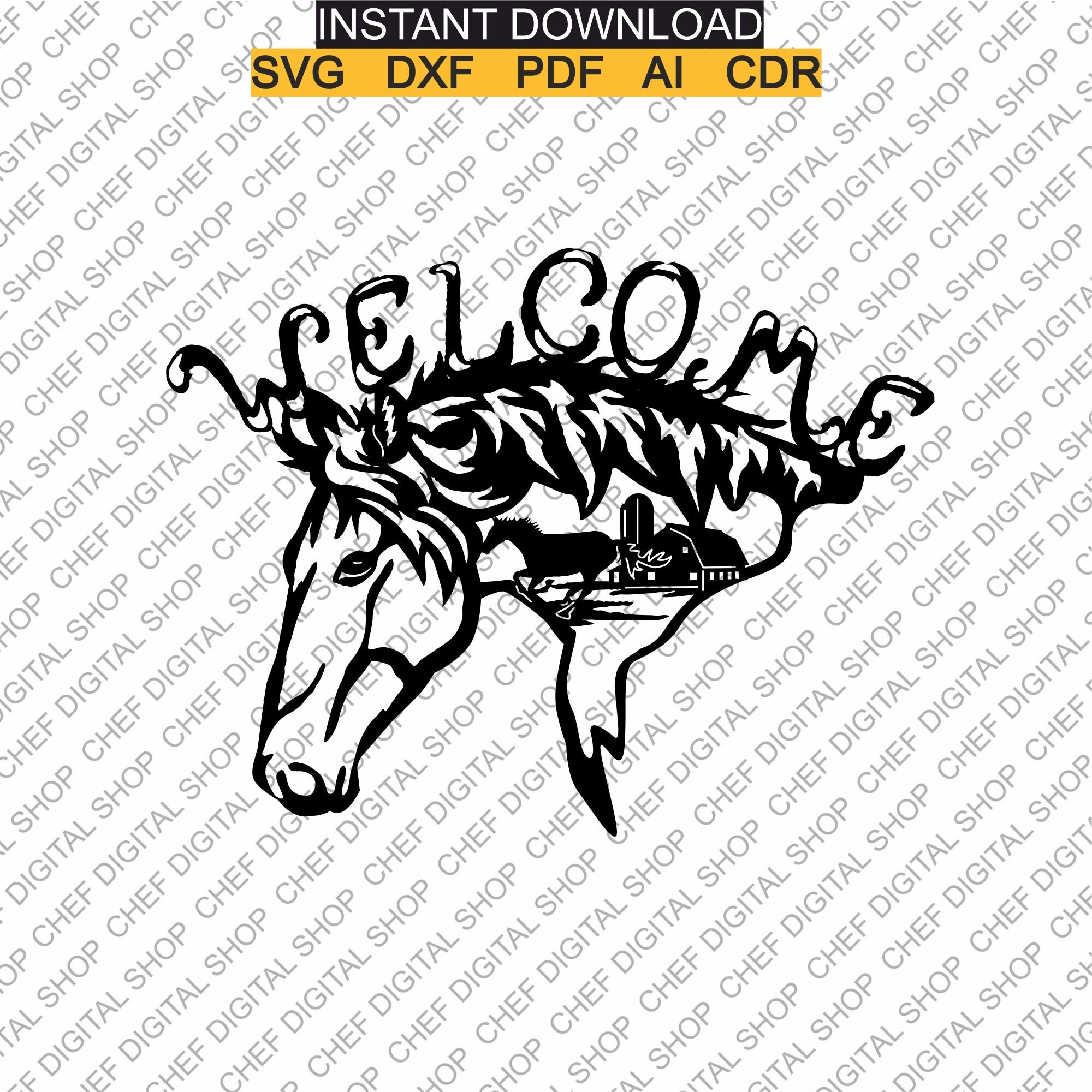 Horse Wall Art Laser Cut File Wall Decor Etsy