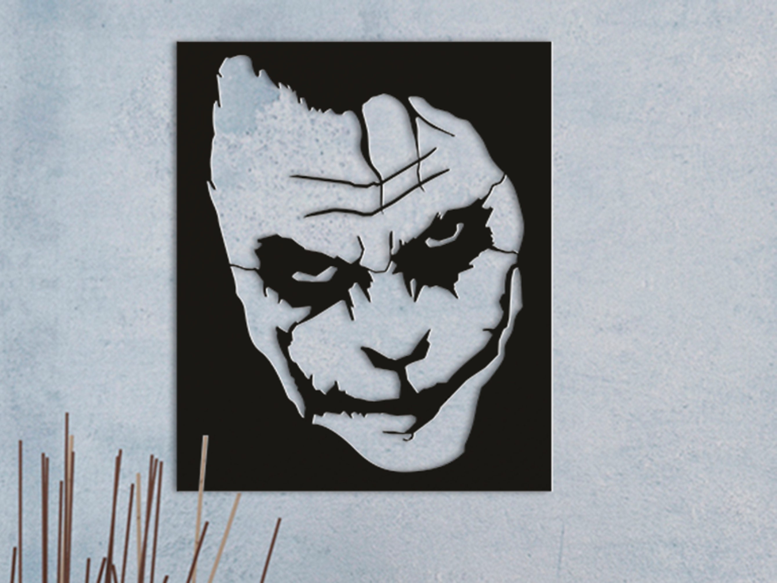 Joker Wall Art, Laser Cut File, Wall Decor, Files, Digital