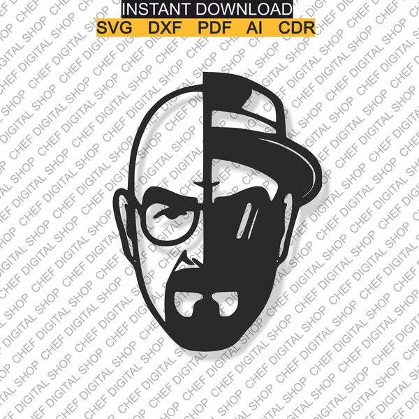 Heisenberg Wall Art, Laser Cut File, Wall Decor, Glowforge Files, Digital Files, Svg, Pdf, Ai, Dxf, Cdr, And Other Formats (L0029)