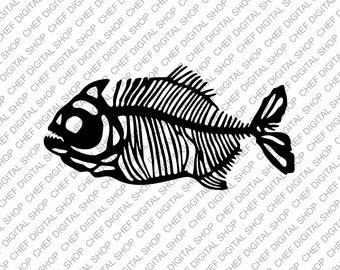 Arte de pared de peces, archivo de corte láser, decoración de pared, archivos Glowforge, archivos digitales, Svg, Pdf, Ai, Dxf, Cdr y otros formatos (L0387)