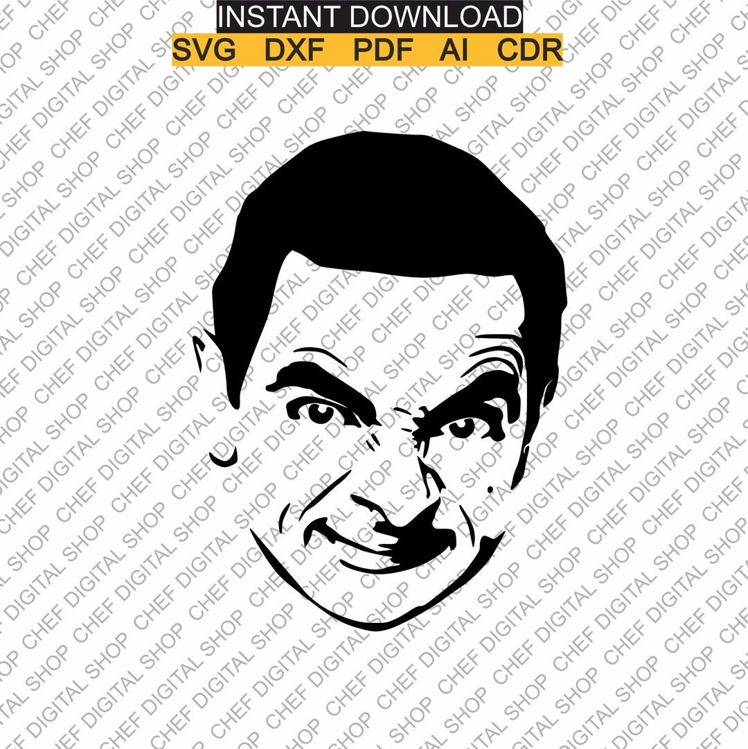 Mr. Bean Wall Art Laser Cut File Wall Decor Etsy Australia