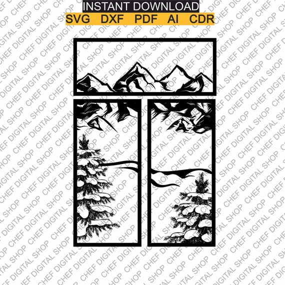 Mountain Wall Art Laser Cut File Wall Decor Etsy