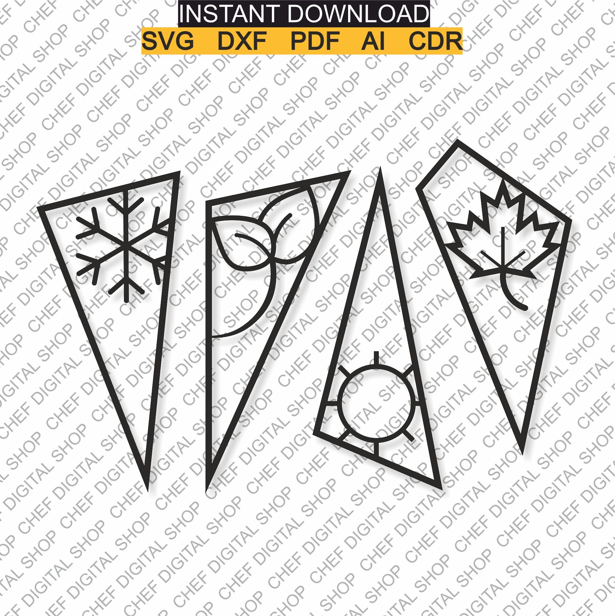 Four Seasons Wall Art Laser Cut File Wall Decor Etsy