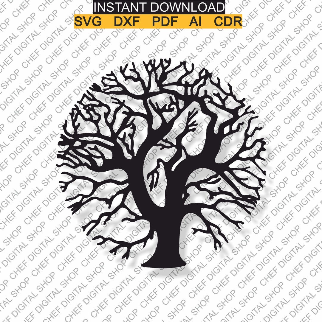 Tree Wall Art Laser Cut File Wall Decor Glowforge Files Photo Inspiration