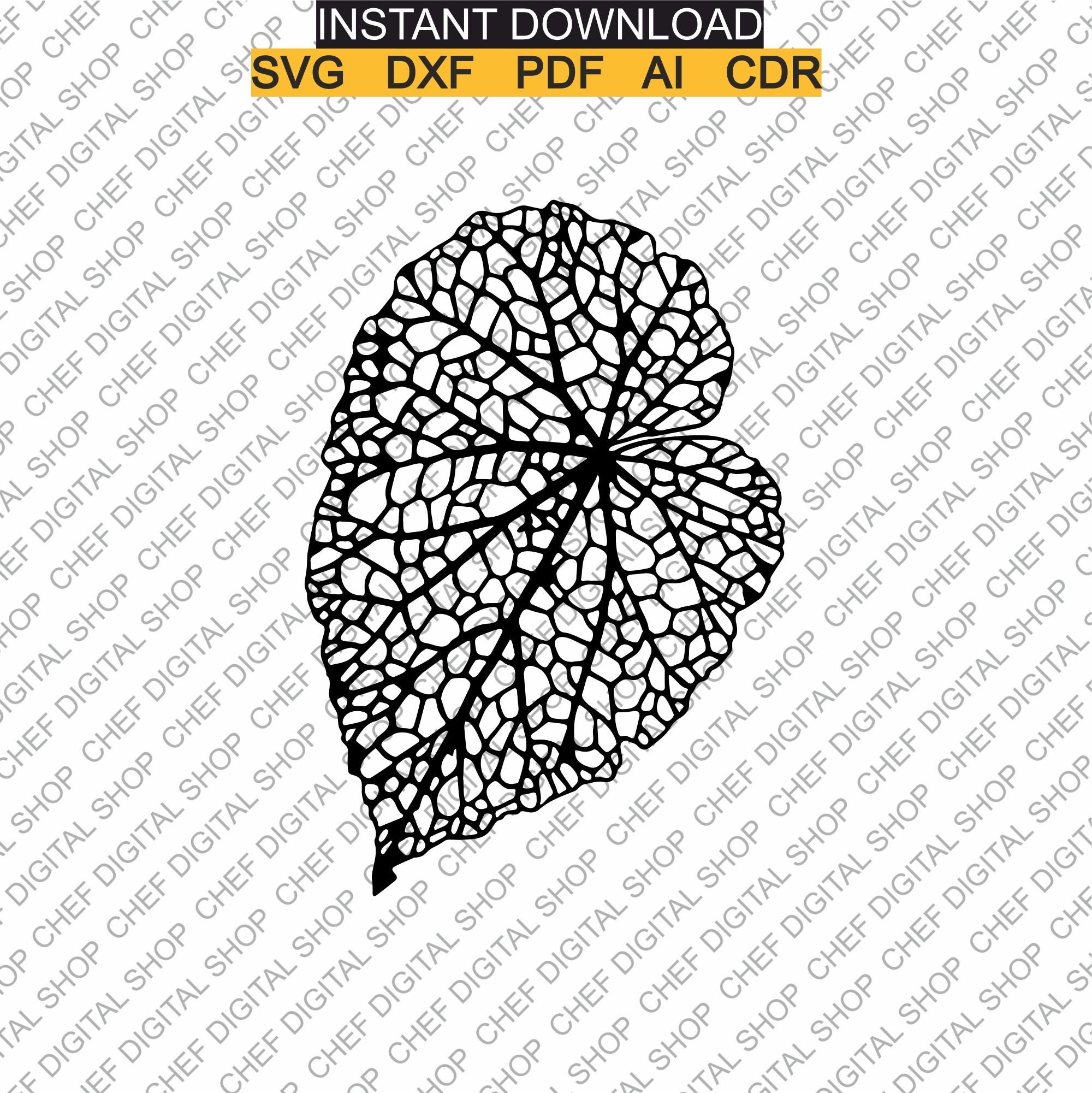 Leaf Wall Art, Laser Cut File, Wall Decor, Glowforge Files, Digital ...