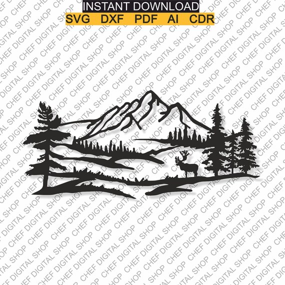 Nature Wall Art Laser Cut File Wall Decor Files Etsy