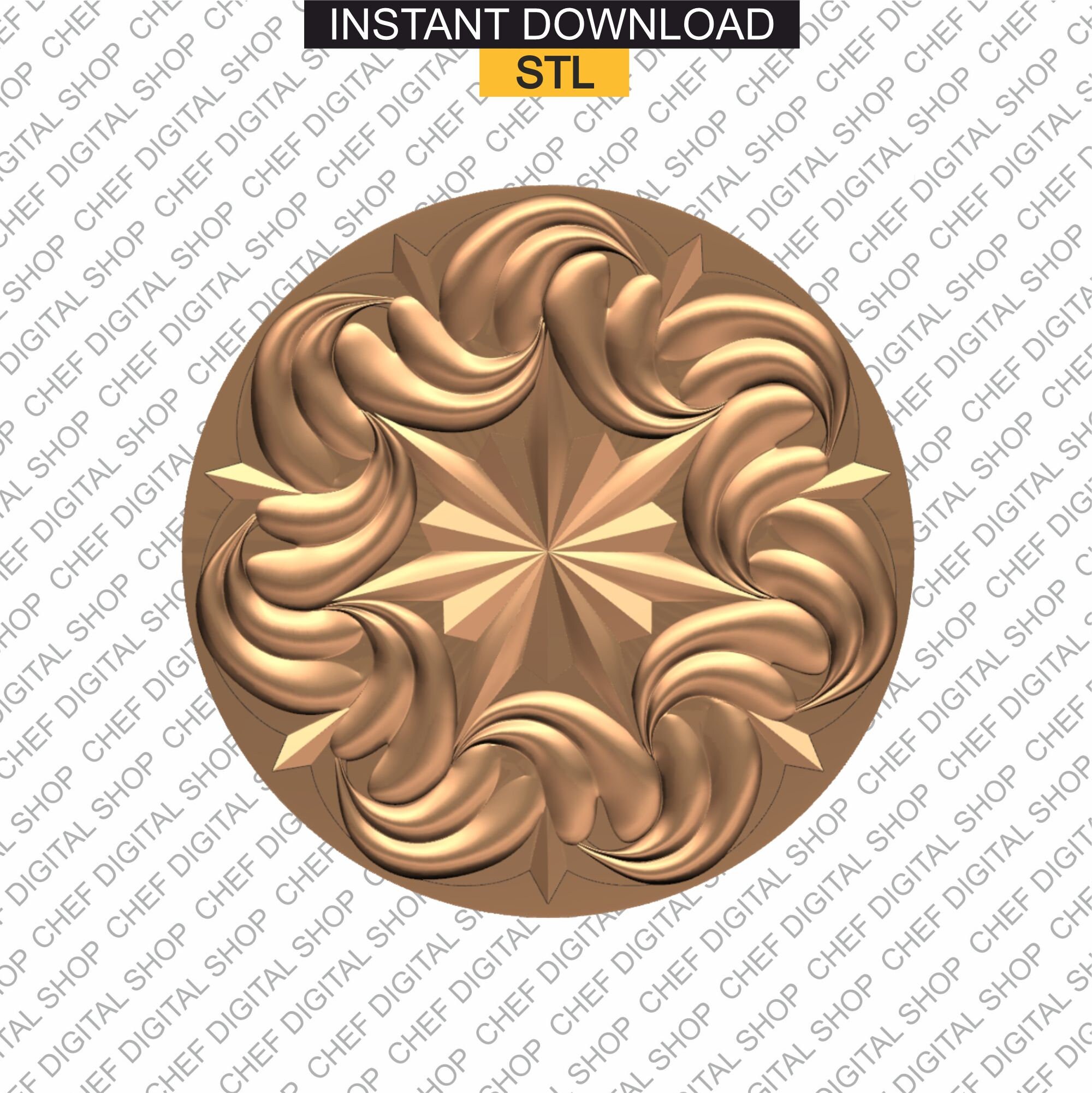 Pattern, 3D STL Model for Cnc Users, Wall Decor, Wood, Art, CNC Router ...
