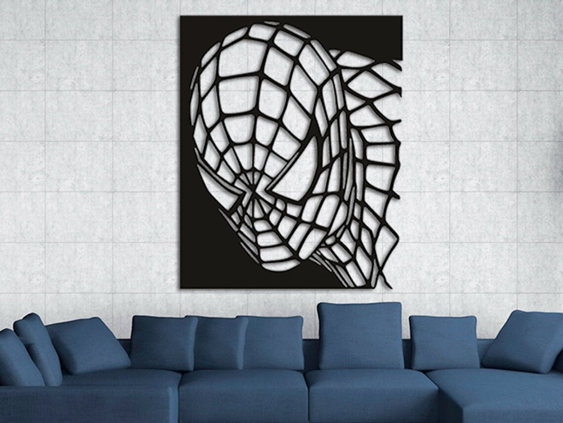 Spiderman Wall Art Laser Cut File Wall Decor Etsy