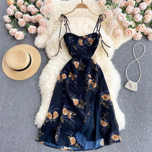 Cottagecore Dress Milkmaid Dress Vintage Floral Romantic Y2K - Etsy