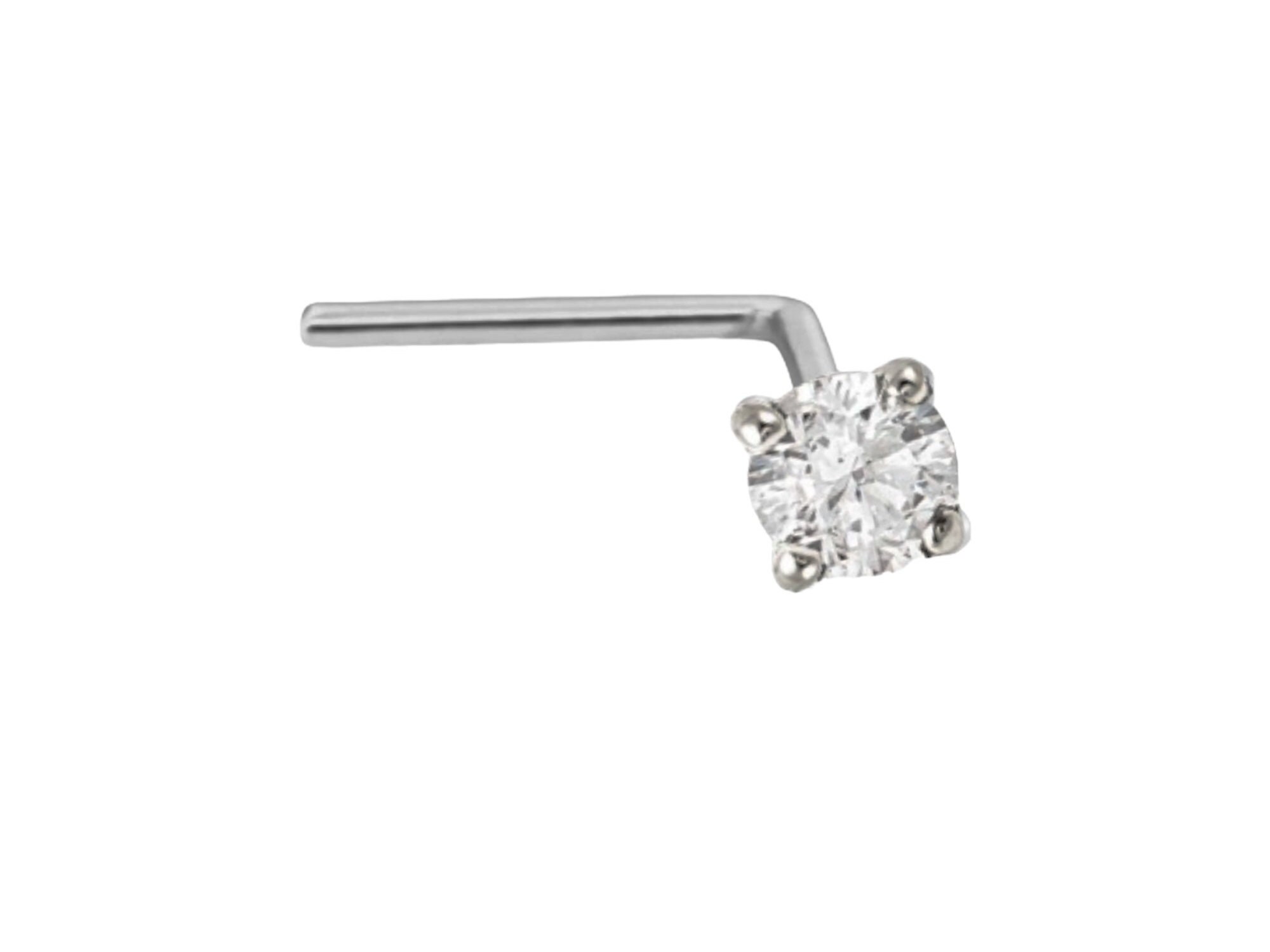 Diamond nose ring that lays flat sale