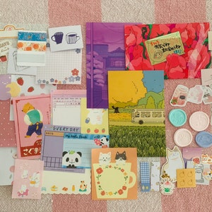 Kawaii Stationery Lucky Bag 50+ ODER 100+ Artikel | Mystery Grab Bag, Briefpapier-Bundle, Briefpapier-Set