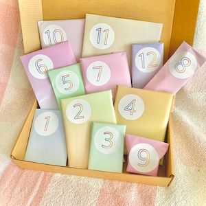 Süßer Kawaii Briefpapier Adventskalender | Schreibwaren-Set, Schreibwaren-Kit, koreanisches / japanisches Schreibwaren-Set