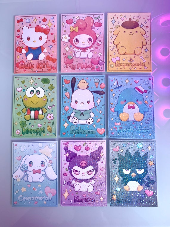 Sanrio Holographic Trading Cards | Collectible Character Cards - Etsy