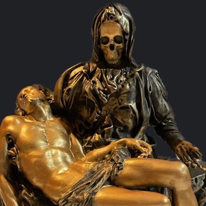 La PIEUSE SAINTE MORT - (Inspirée de La Piedad de Michel-Ange) - Statue Figure / Statue