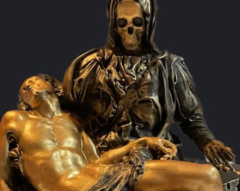 The PIOUS HOLY DEATH - (Inspired by Michelangelo&#39;s La Piedad) - Statue Figure / Statue