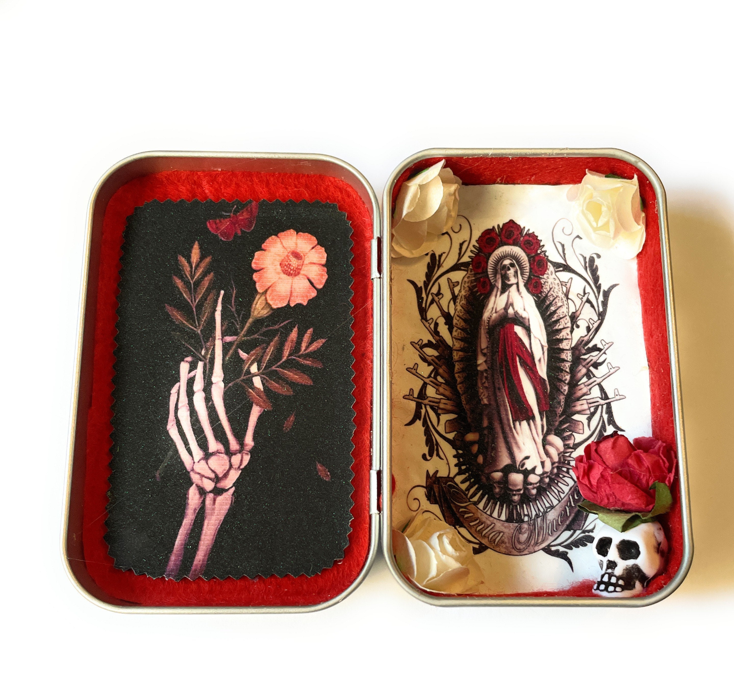 The Holy Death - Small Oratory Pocket Sanctuary - Altar Wicca Spirituality Religion