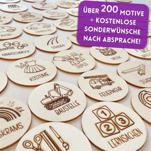 Wooden discs for Ikea Trofast shelf toy storage | Nursery organization | Stickers signs stickers Montessori graphics