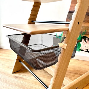 Tripp Trapp accessories hack | Ikea Trofast adapter for high chair STOKKE chair Tripp Trapp Trofast box plastic tray hooks anti-tip protection gifts