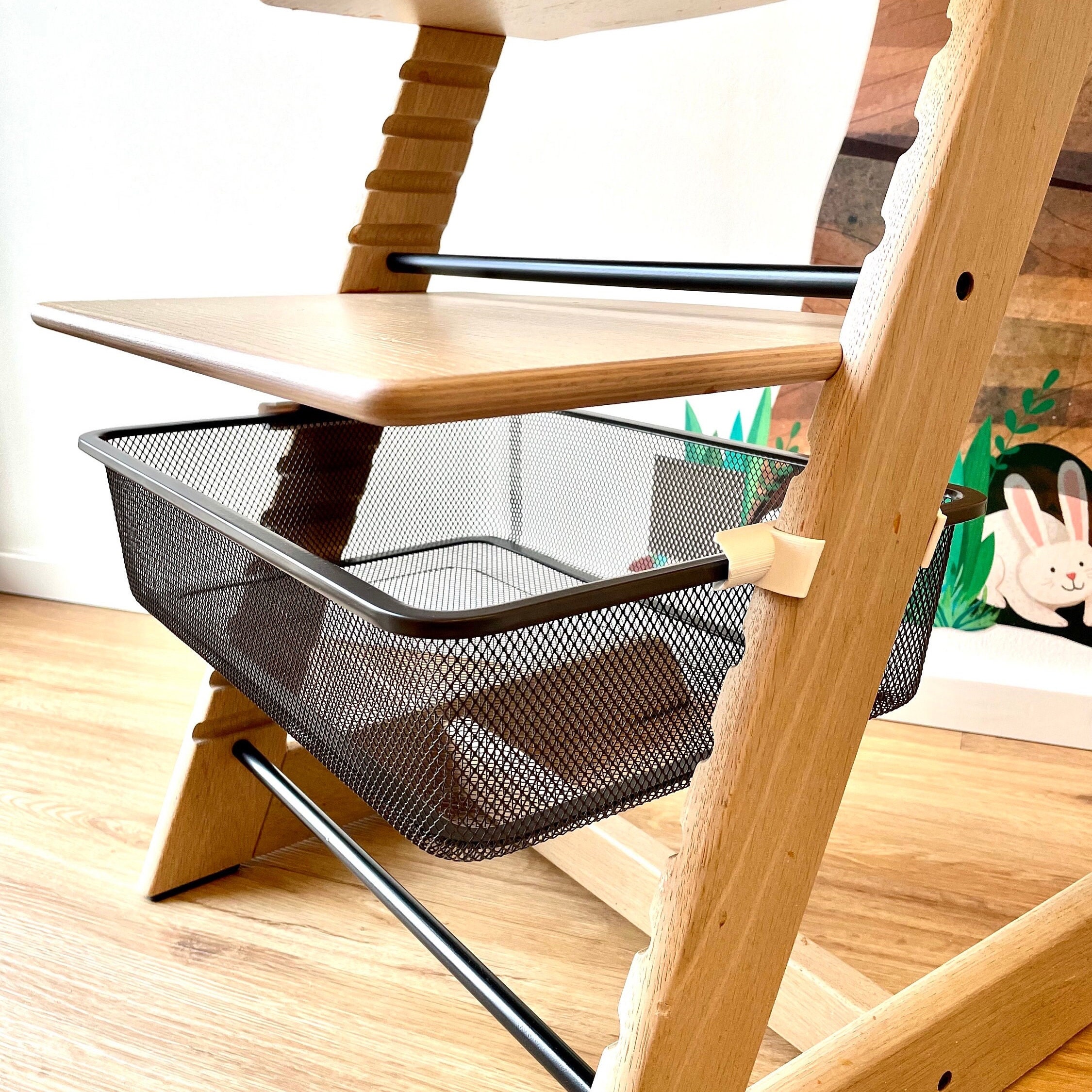 Tripp Trapp accessories hack | Ikea Trofast adapter for high chair STOKKE chair Tripp Trapp Trofast box plastic tray hooks anti-tip protection gifts