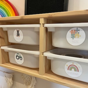 Étiquettes Autocollants pour coffres à jouets rangement Décor de salle de jeux Trofast Montessori image 8