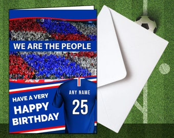 RANGERS FOOTBALL BIRTHDAY CARD PERSONALISED – THE LEADING BIRTHDAY