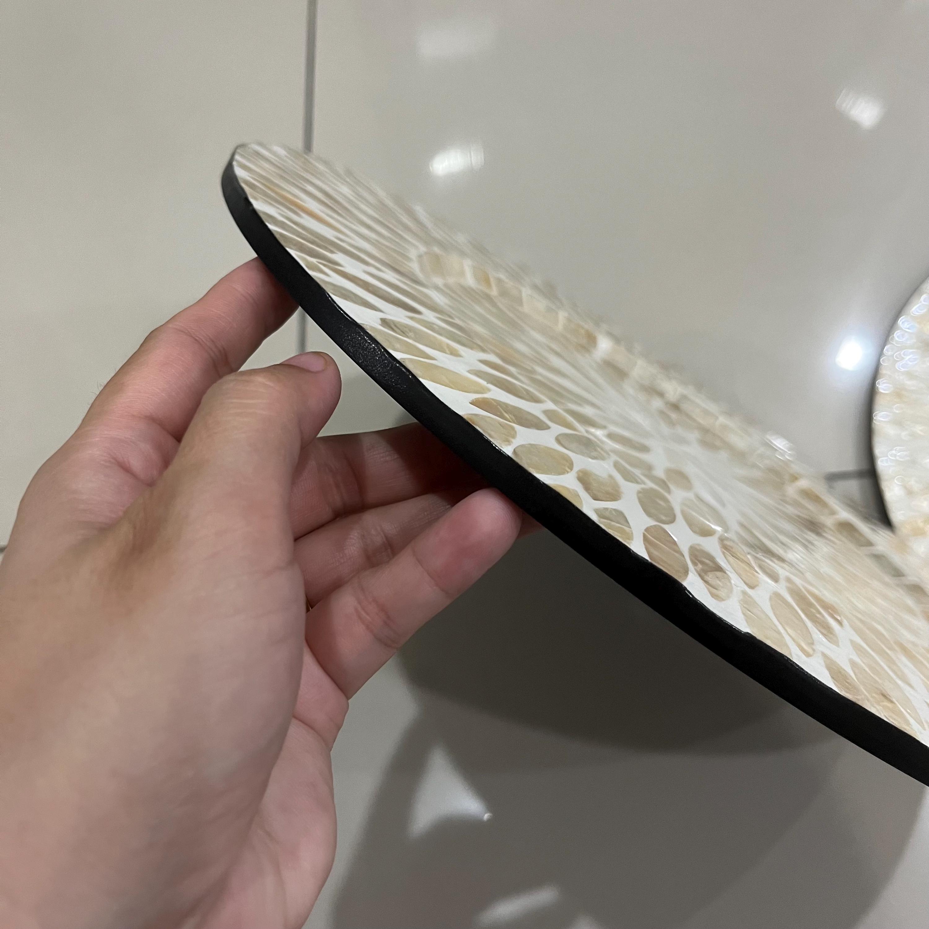 Handmade Capiz Shell Charger Plates: Iridescent Mother-of-pearl, Set of ...