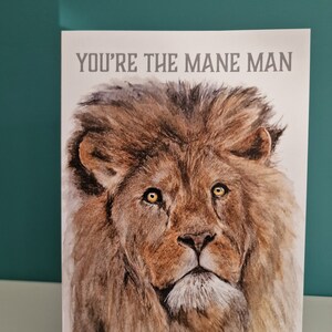 La carta Mane Man Lion - Carta per papà marito
