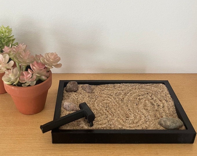 Mini Zen Garden Japanese Zen Garden Mini Sandbox Zen Garden Gift For Feng Shui Decor Japanese Decor Fidget Gift For Him Her