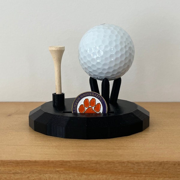 Golf Memories Trio Display Stand -- Showcase Your Memorable Golf Ball , Golf Tee, and Golf Marker From A Special Round
