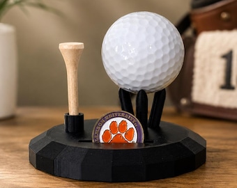 Golf Ball Display Stand with Tee & Ball Marker, Golf Ball Holder, Golfer Gift, Groomsmen Gift, Retirement Gift, Gift For Husband