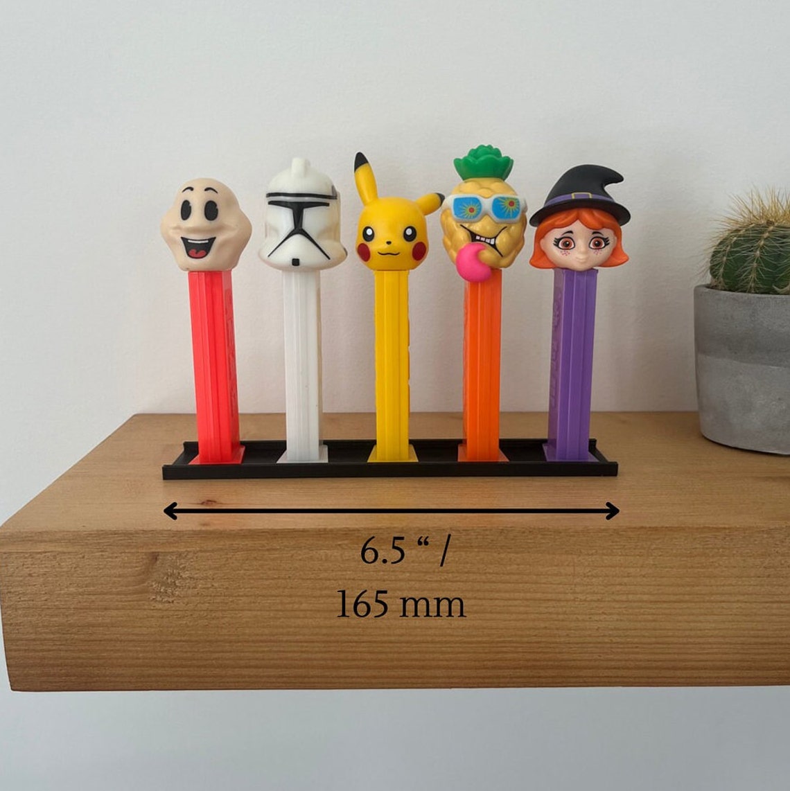 Pez Display Rails 5 Rails Included for Footed Pez Dispensers Rail Holds