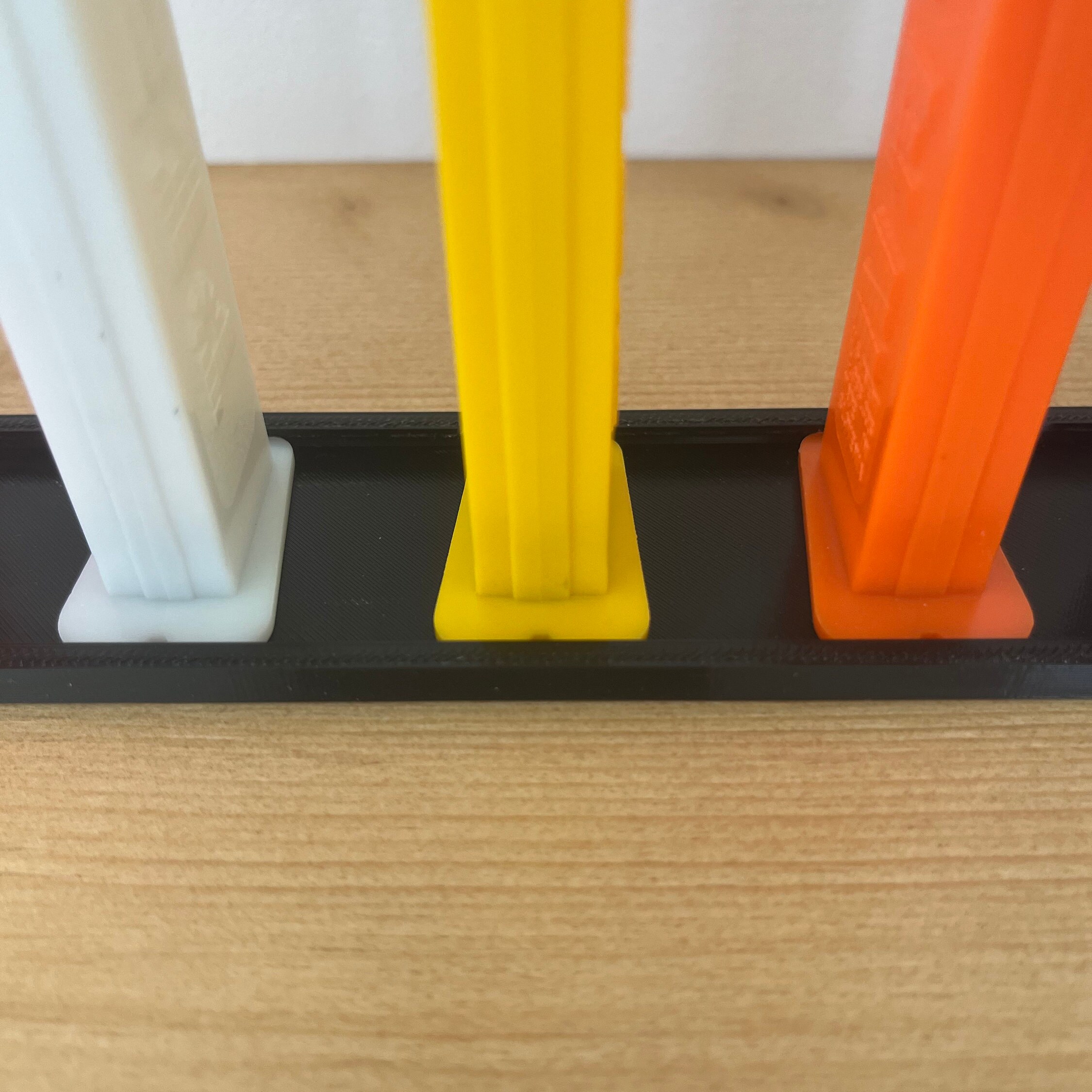 Pez Display Rails 5 Rails Included for Footed Pez Dispensers Rail Holds