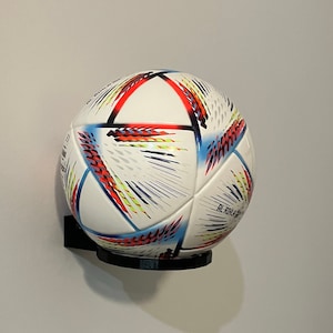 Mini Soccer Ball Size 1 Mounted Display Stand | Soccer Ball Wall Display | Soccer Ball Display Case | Soccer Ball Stand |Novelty Soccer Ball