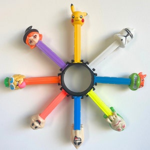Pez Dispenser Rund Väggmonterad Display - Rymmer 8 Samlarobjekt Pez Dispensrar Pez Displayfodral Pez Dispenser Display