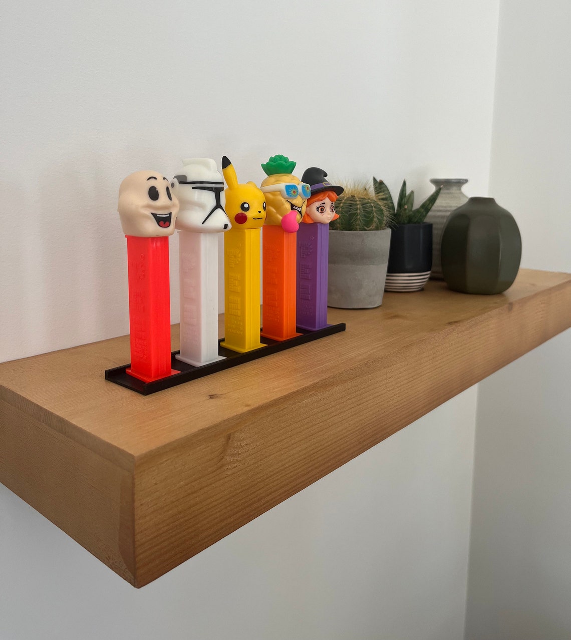 Pez Display Rails 5 Rails Included for Footed Pez Dispensers Rail Holds