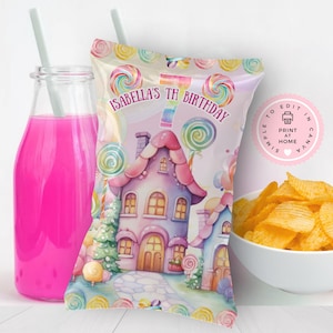 Sweet and Sassy Seven Chip Bag Labels - Printable Birthday Party Favors - BBP001
