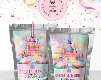 Sweet and Sassy Seven Juice Pouch Labels - Printable Drink Decor - BBP001