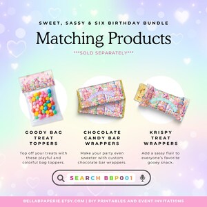 a flyer for a birthday party with candy and candies