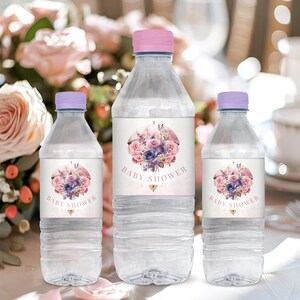 April Showers Bring May Flowers Baby Shower Water Bottle Label, Spring Baby Shower Water Labels, Baby Shower Bottle Stickers - BS018