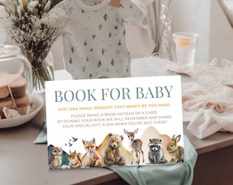 Boek bosdieren voor baby, laat het avontuur beginnen, avontuur wacht, babyshowerspelletjes, jongensavontuur, bosbabyshower - BS042